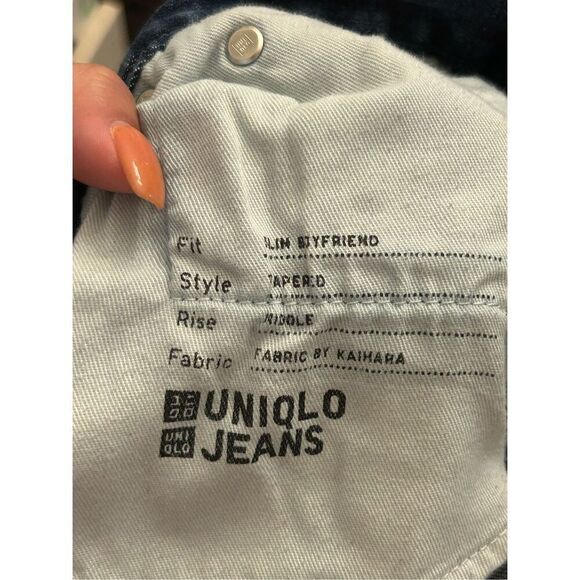 Uniqlo Jeans Japanese denim mid-rise Slim Boyfriend 24 Kaihara - Picture 4 of 8